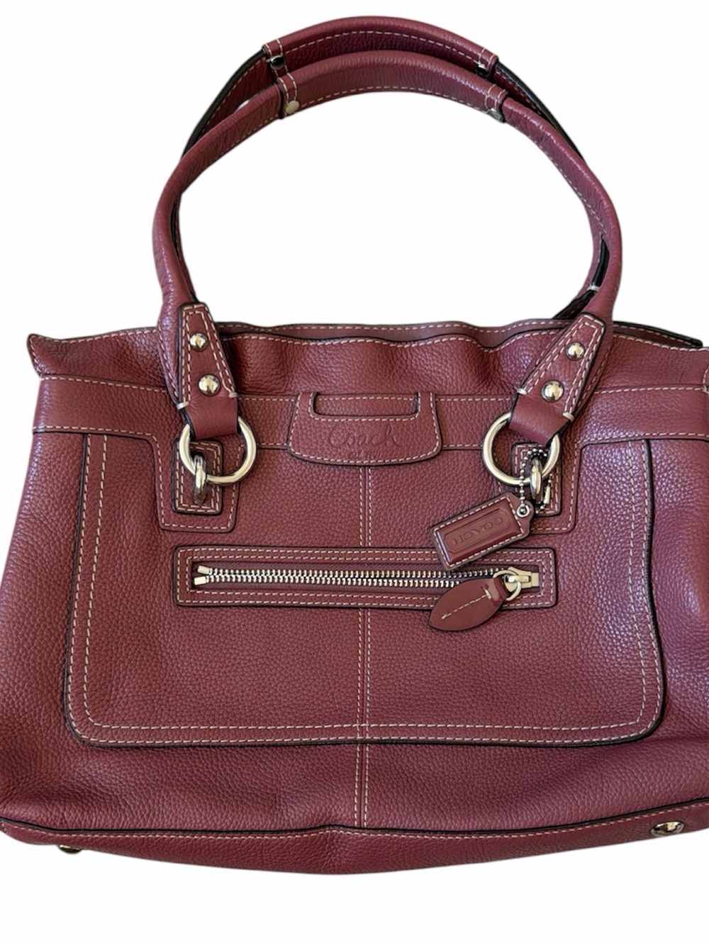 EUC Coach Penelope Mauve Leather Shopper Satchel Bag F14686